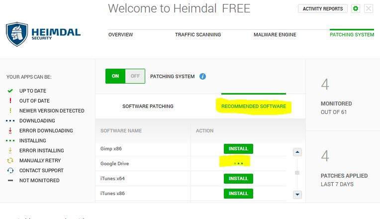heimdal-recommended-software
